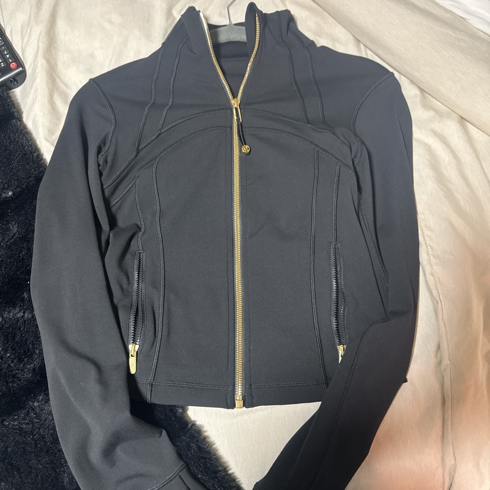Lululemon Athletica Black Hoodie with Gold Zipper
